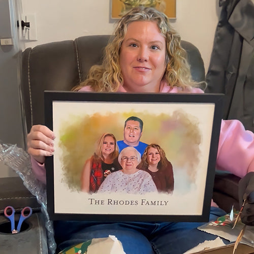 A Delightful Gift for Mom: Ashley’s Custom Family Portrait Surprise