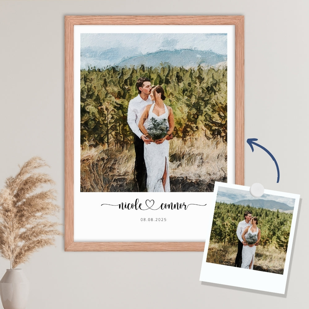 Leah's Touching Gift: A Custom Wedding Portrait Surprise