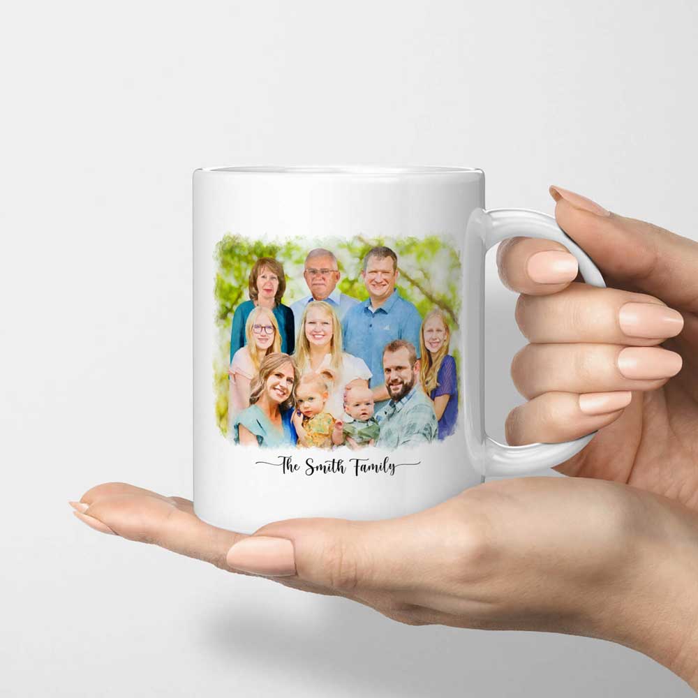 Family Photo Portrait Mug